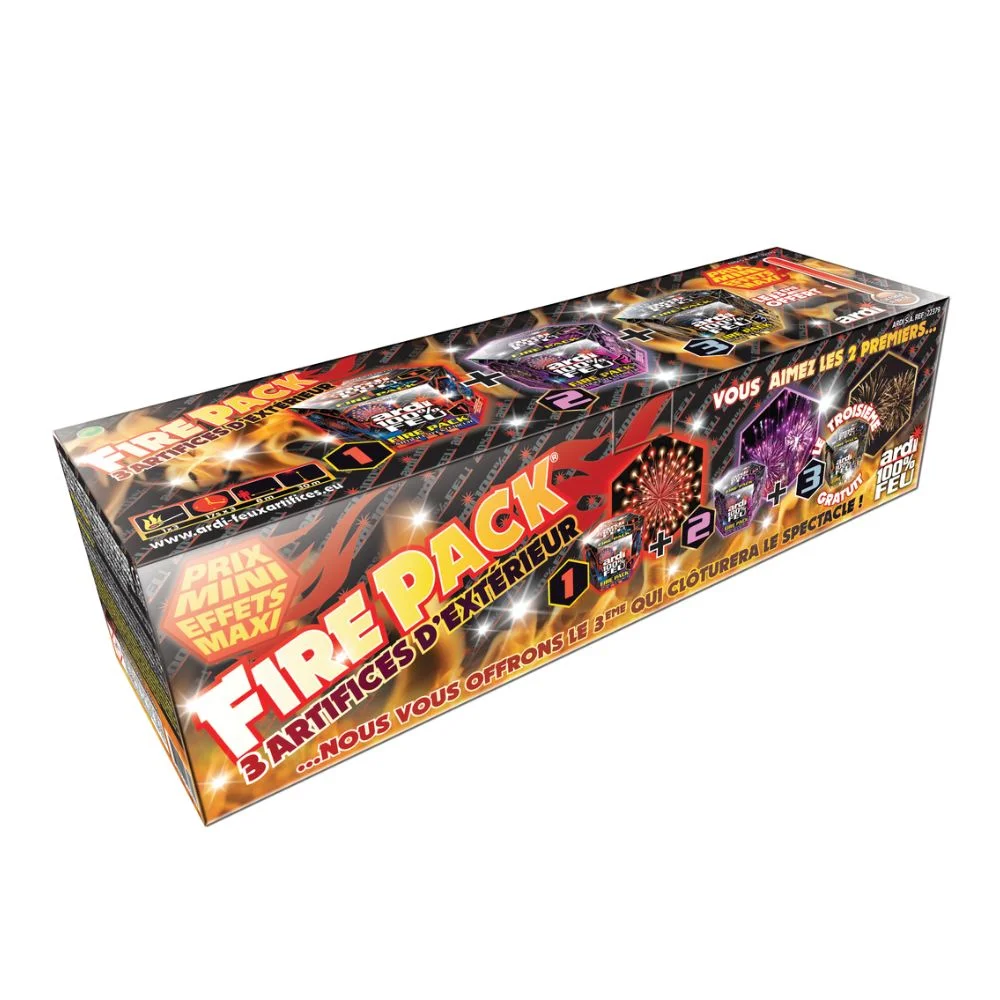 Feu d’Artifice Fire Pack – 3 feux Compact dans une boite - Organisation de la maison avec des solutions de rangement - {'count': 1, 'name': 'boite'}