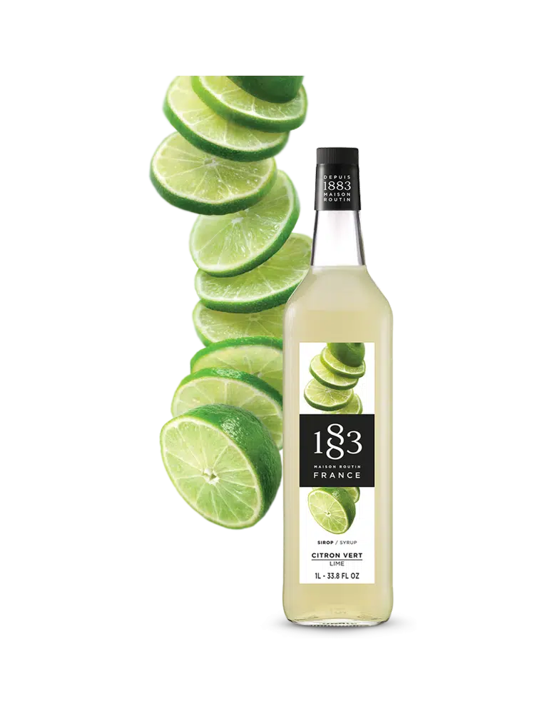 Citron Vert Routin 1883 bouteille verre 1 L - Vins Rouges Harmonieux genre pour Chaque Occasion