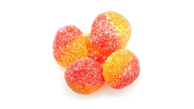 Bonbons – Pêches en tranches sures - ​Boulangerie-Pâtisserie | Pain au Levain & Viennoiseries​ - {'count': 1, 'name': 'Prix'}