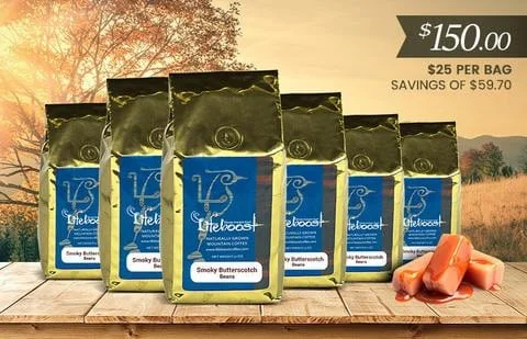 Lifeboost Coffee Organic Smoky Butterscotch Bundle Ground Fandom Medium Roast Coffee 72oz - Saldi Straordinari – Offerte Speciali Disponibili Adesso