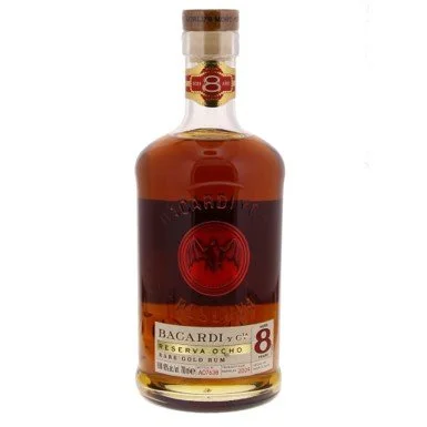 RHUM BACARDI BRUN 8 ANS ANOS GRAN Blanc RESERVA 40° 70CL - Vins Rouges Harmonieux pour Chaque Occasion