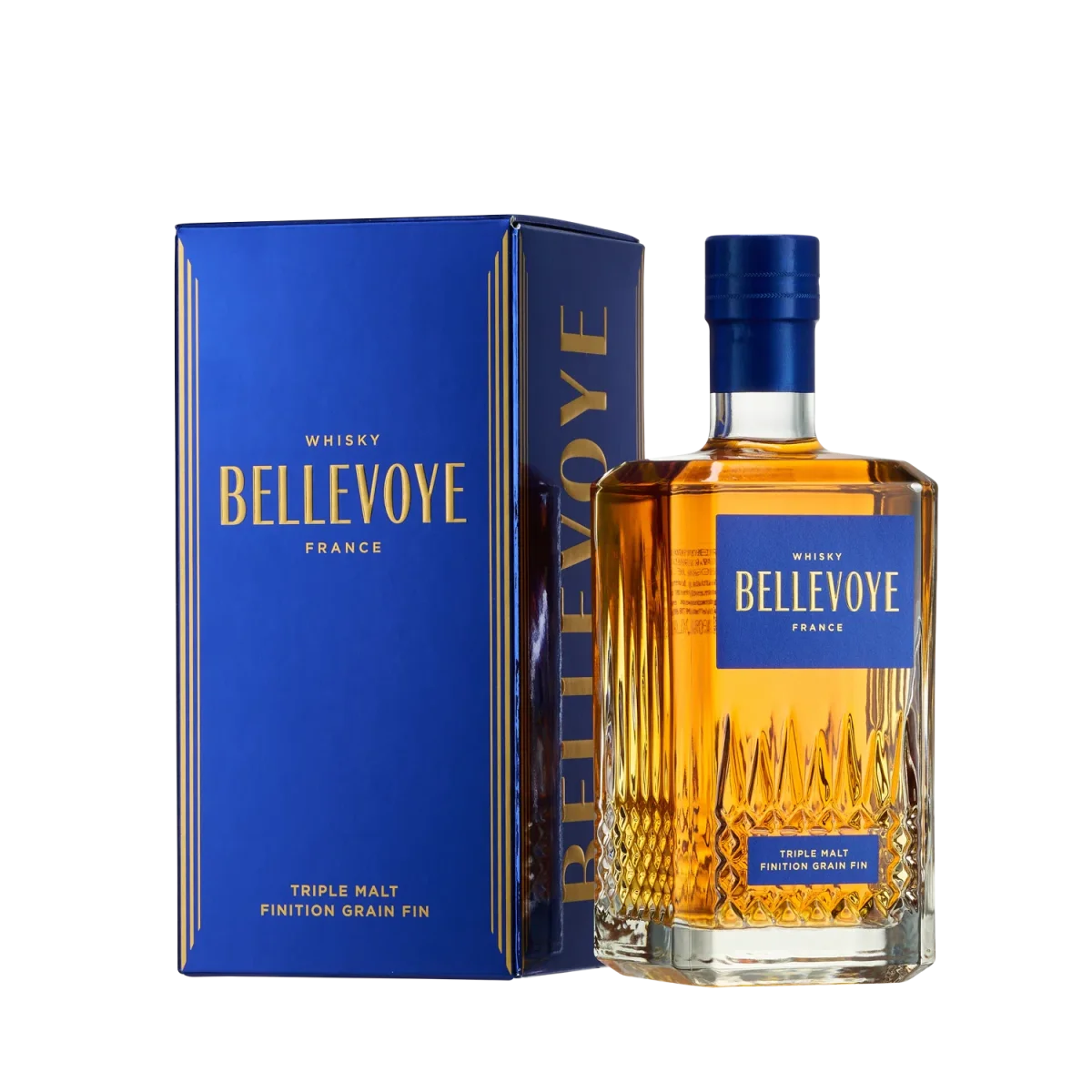 Bellevoye Bleu Whisky de France 40° 70cl - Vins Rouges Harmonieux pour Chaque Occasion - Calvados