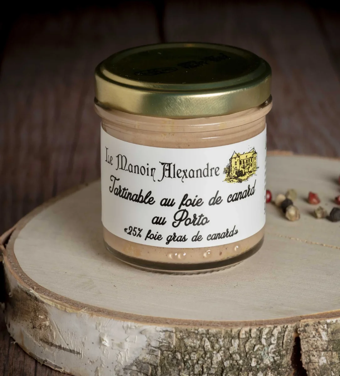 Tartinable foie gras de canard (25%) au Porto - Vins Rouges Harmonieux pour Chaque Occasion Foie gras de canard Entier mi-cuit IGP Sud-Ouest 400gr