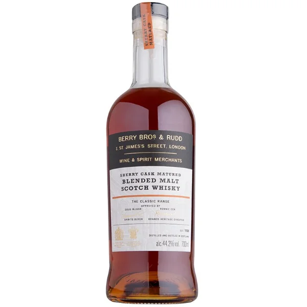 Berry Bros and Rudd Sherry cask matured Scotch Whisky – 44,2% - Vins Rouges Harmonieux pour Chaque Occasion Vin à plus de 100€