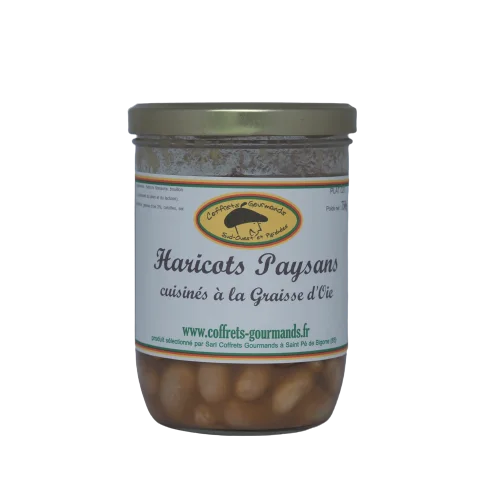 Haricots Paysans cuisinés à la graisse d’Oie – 750g - Vins Rouges Harmonieux pour Chaque Occasion - {'count': 3, 'name': 'Jardin'}